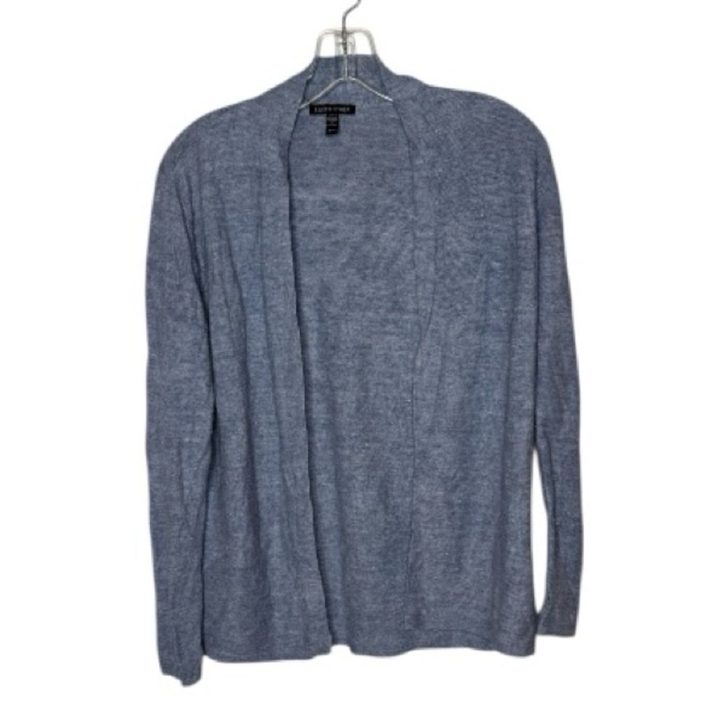Eileen Fisher 100% Organic Linen Open Front Cardigan. Size XS.